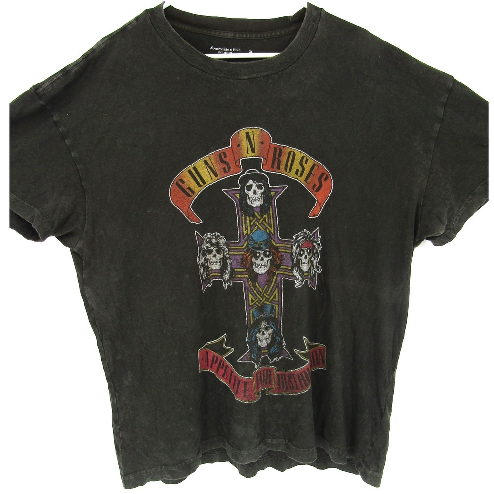 Abercrombie & Fitch Guns N Roses Graphic Tee Mens XL Black Appetite Destruction